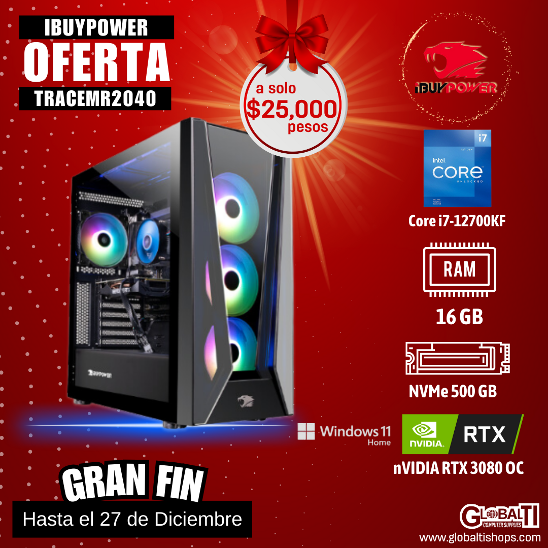 iBuyPower TRACEMR2040 EQUIPO GAMER REACONDICIONADO